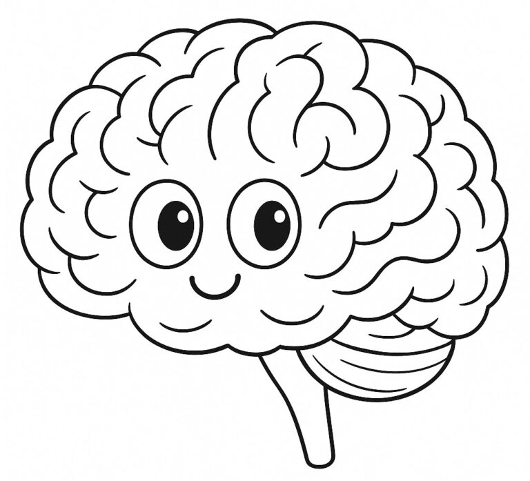 Brain Colouring Sheet for KT 1