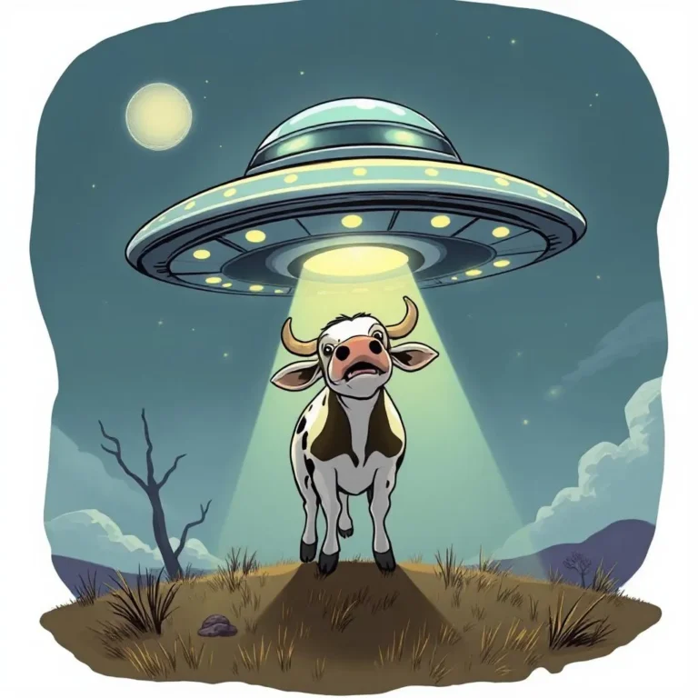 UFO and Cow